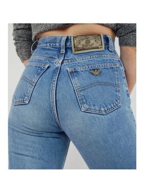 Giorgio Armani Vintage High Rise Tapered Jeans Size 24 (see measurements)